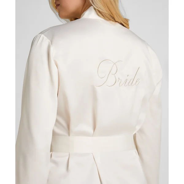 Kimono de Mariée en Satin - Blanc
