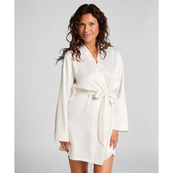 Kimono de Mariée en Satin - Blanc