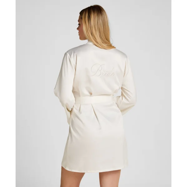 Kimono de Mariée en Satin - Blanc