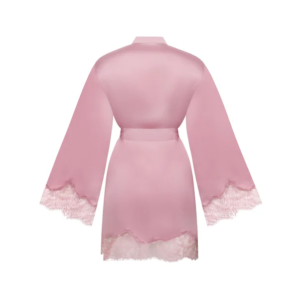 Kimono en satin Valerie - Rose