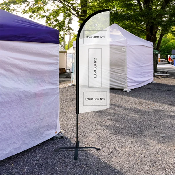 Kit Beach Flag personnalisé Doublet polyester recyclé taille M - 285cm