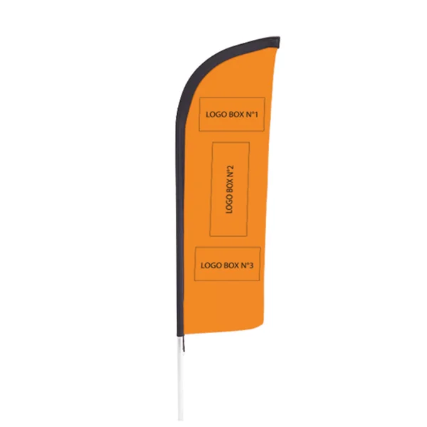 Kit Beach Flag personnalisé Doublet polyester recyclé taille M - 285cm