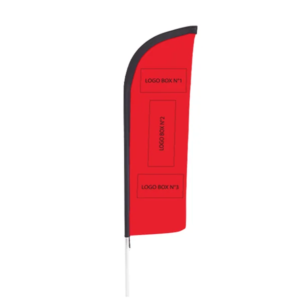 Kit Beach Flag personnalisé Doublet polyester recyclé taille M - 285cm