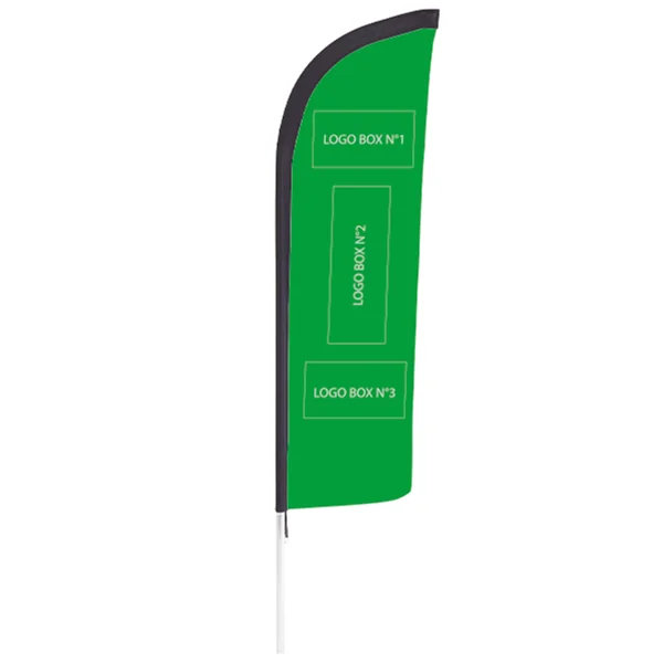 Kit Beach Flag personnalisé Doublet polyester recyclé taille S - 216cm