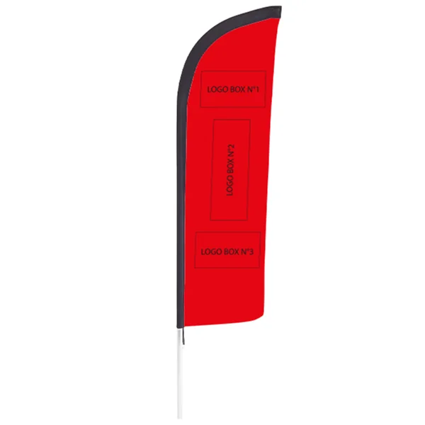 Kit Beach Flag personnalisé Doublet polyester recyclé taille S - 216cm