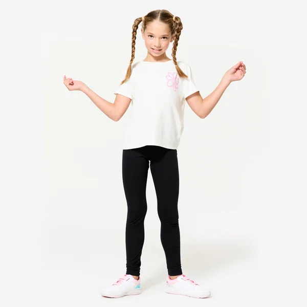 Legging fille coton - Basique noir