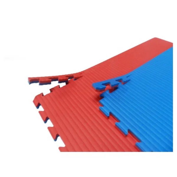 Lot de 10 tapis puzzles 100x100x2 cm combat Sportcom - bleu/rouge