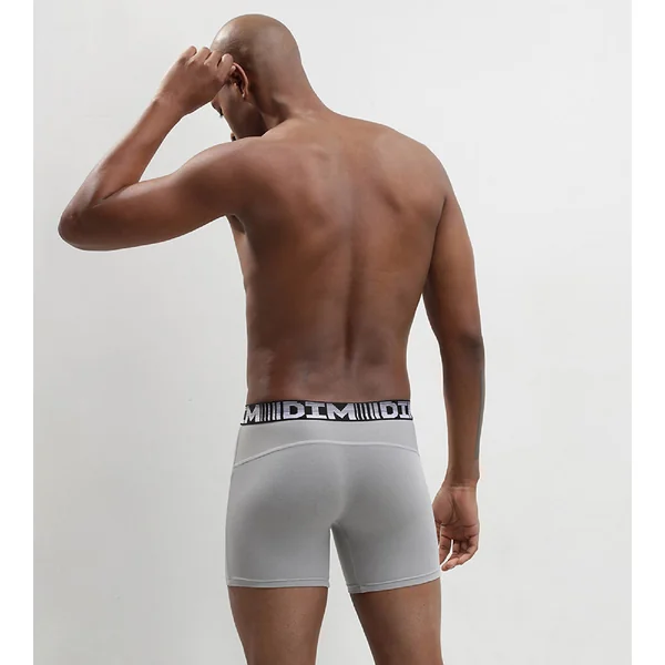 Lot de 2 boxers longs homme respirants Noir Gris 3D Flex Air