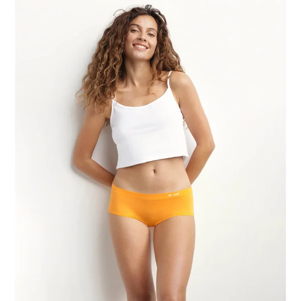 Lot de 2 shorties femme en coton et nylon Fuchsia Jaune Oh My Dim’s