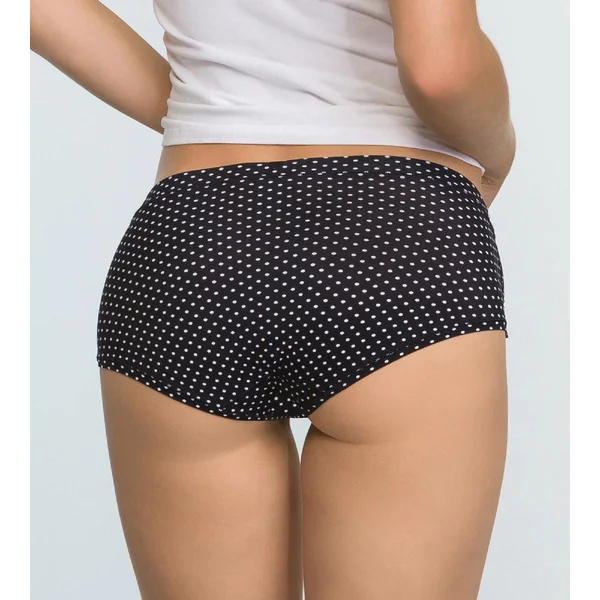Lot de 2 Shortys Femme Noir Pois et Noir pour femme Body Mouv