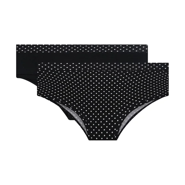 Lot de 2 Shortys Femme Noir Pois et Noir pour femme Body Mouv