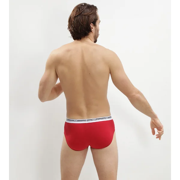 Lot de 2 slips homme Rouge Bleu ceinture graphique Daily Colors