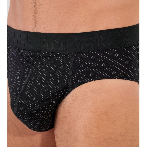 Lot de 2 slips pour homme avec ouverture HO1 Neels noir/imprimé