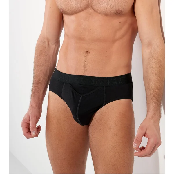 Lot de 2 slips pour homme avec ouverture HO1 Neels noir/imprimé