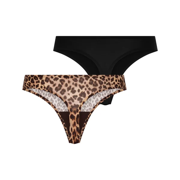 Lot de 2 Strings Invisibles - Noir