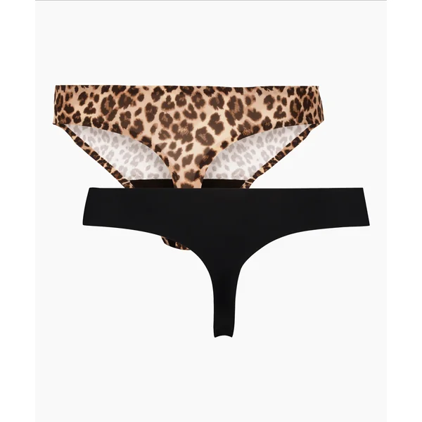 Lot de 2 Strings Invisibles - Noir
