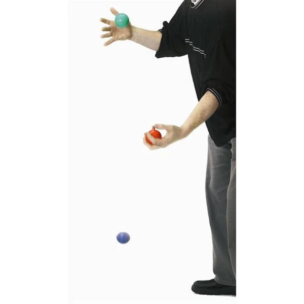 Lot de 3 balles rebonds - vert/rouge/orange