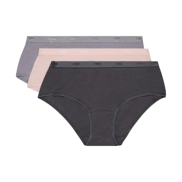 Lot de 3 boxers taupe, rose et gris Les Pockets EcoDIM