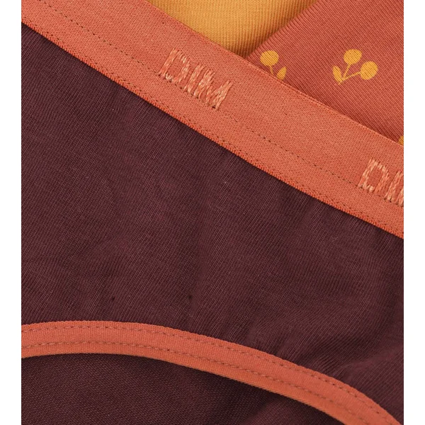 Lot de 3 culottes filles en coton motifs cerises Chocolat Les Pockets
