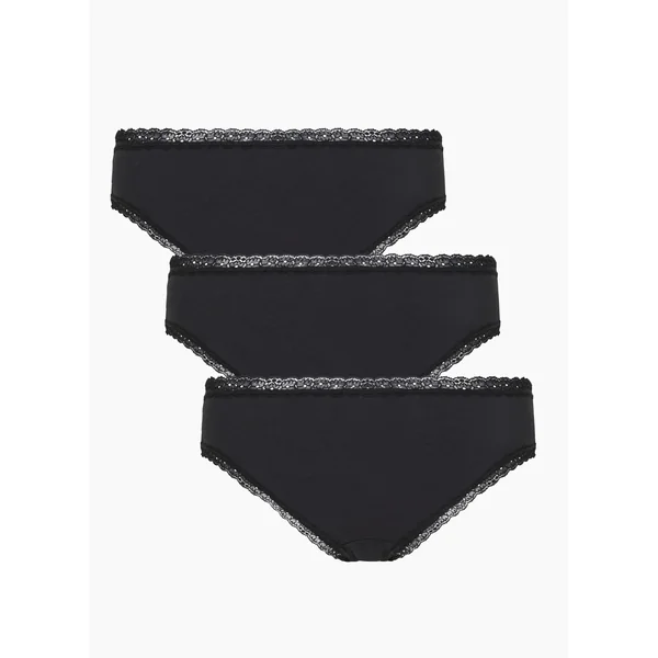 Lot de 3 shorts brésiliens en coton Georgia - Noir