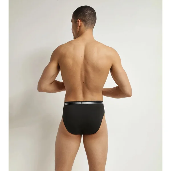 Lot de 4 slips homme en coton stretch Noir EcoDim