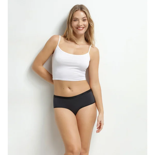 Lot de 5 boxers femme coton stretch Gris Jaune Les Pockets Ecodim