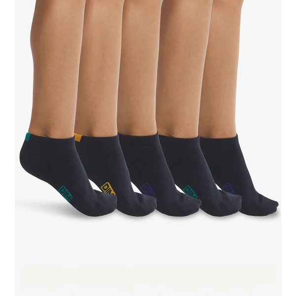 Lot de 5 paires de socquettes enfant en coton Bleu Marine Écodim
