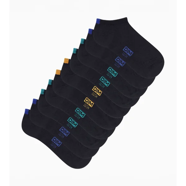 Lot de 5 paires de socquettes enfant en coton Bleu Marine Écodim