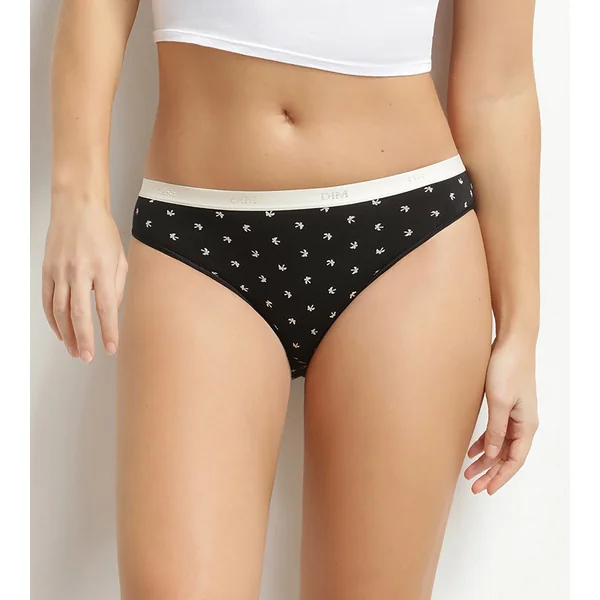 Lot de 5 slips femme coton stretch motif tropical Les Pockets