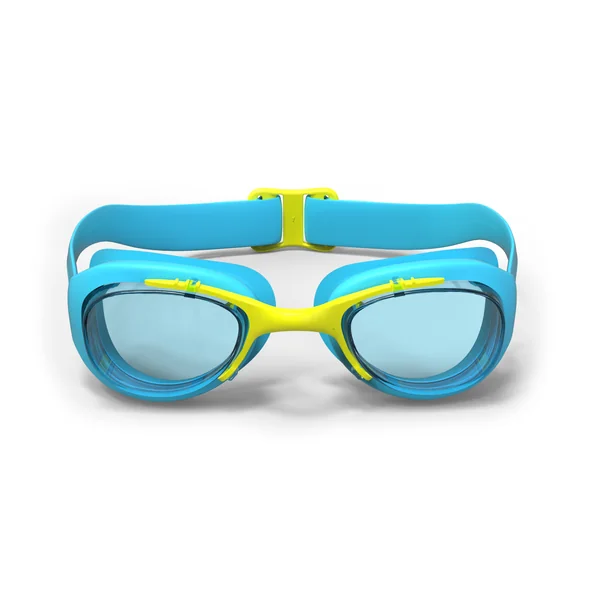 Lunettes de natation xbase - verres clairs - taille junior - bleu jaune