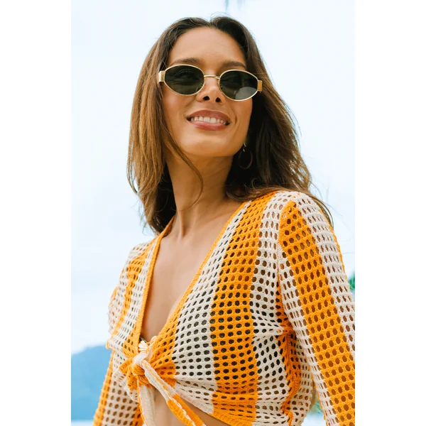 Lunettes de soleil dorées