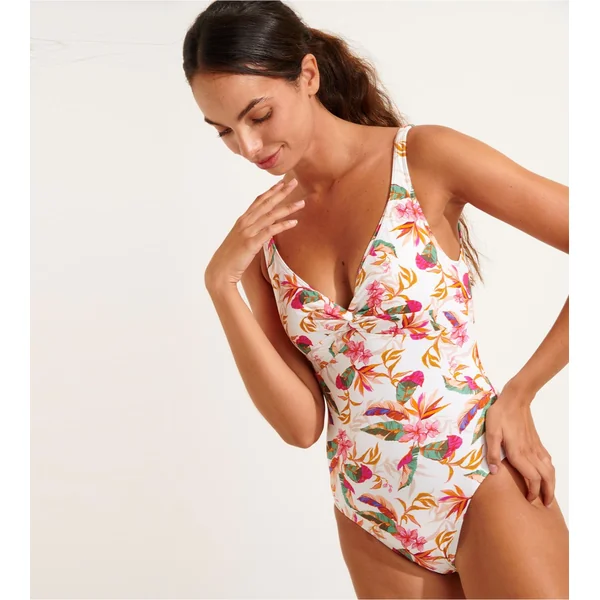 Maillot de bain 1p armatures Nancie Barberia Ecru