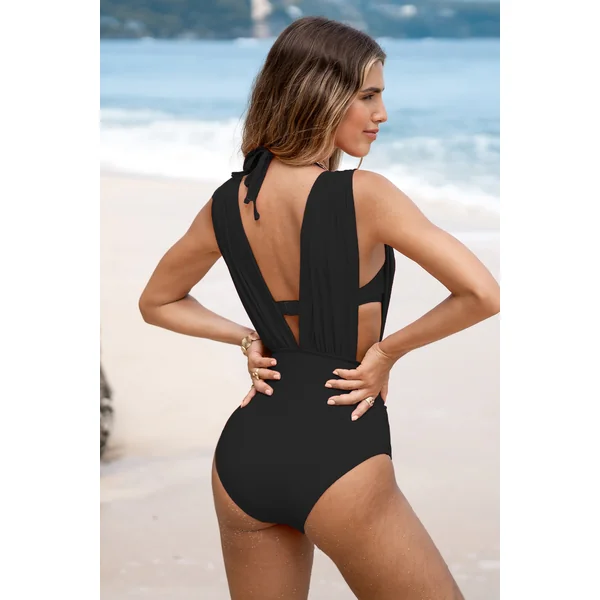 Maillot de bain amincissant à armature noir