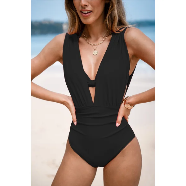 Maillot de bain amincissant à armature noir