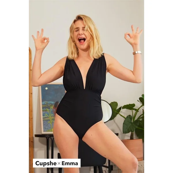 Maillot de bain amincissant à armature noir