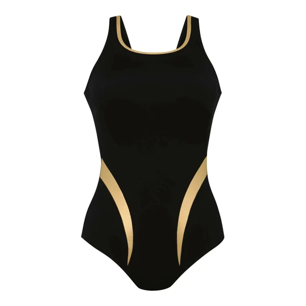 Maillot de bain de sport noir pour prothèses