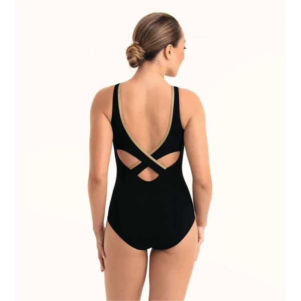 Maillot de bain de sport noir pour prothèses