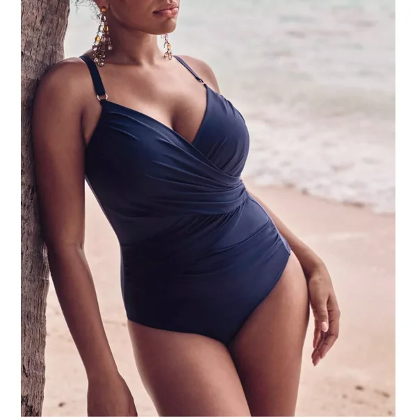 Maillot de bain shape uni Bleu Foncé