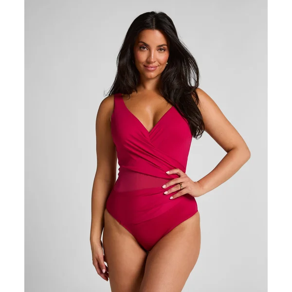Maillot de bain Shaping Shell Mesh - Rose