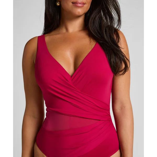 Maillot de bain Shaping Shell Mesh - Rose