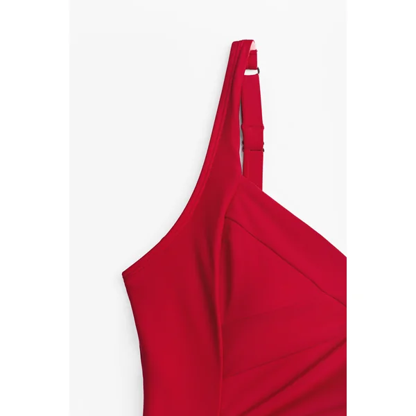 Maillot de bain une pièce amincissant rouge ruché