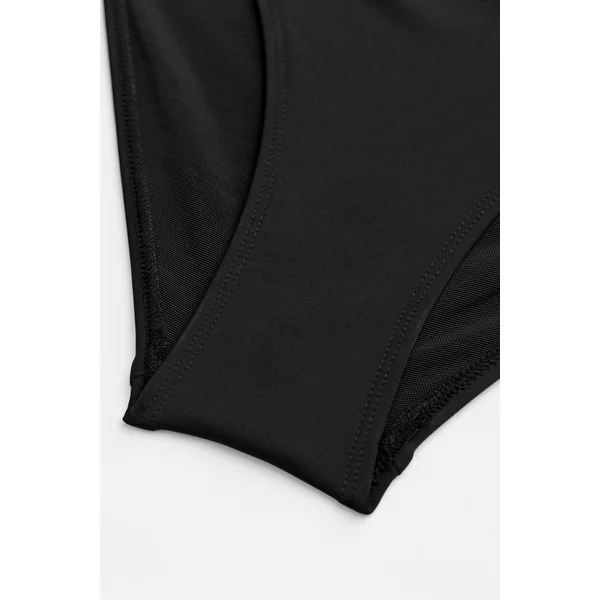 Maillot de bain une pièce amincissant à col carré noir