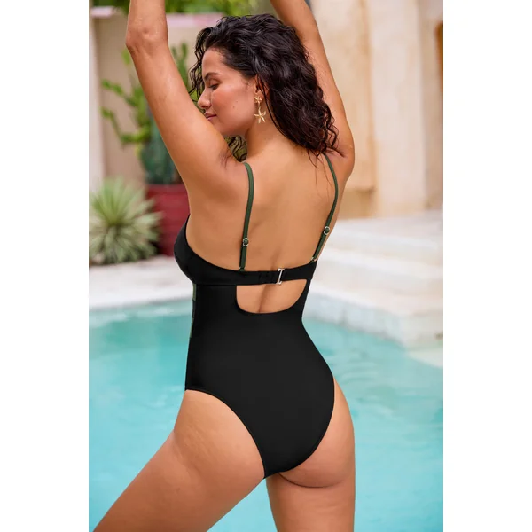 Maillot de bain une pièce blocs de couleur