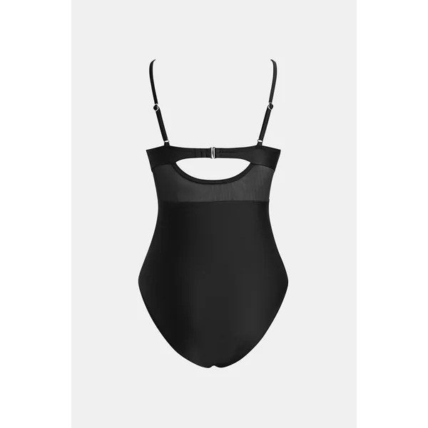 Maillot de bain une pièce en mesh à emballage découpé