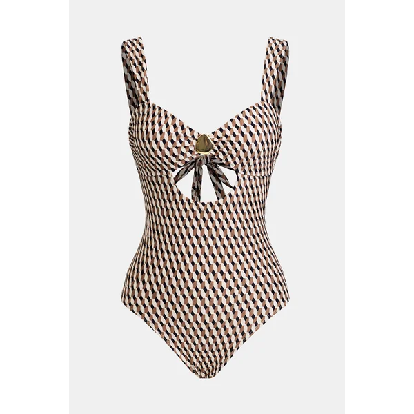 Maillot de bain une pièce fermeture crochet au dos