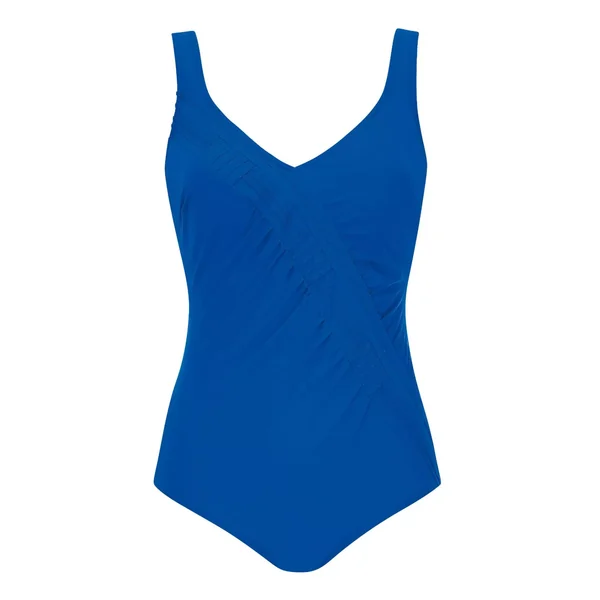 Maillot de bain une pièce froissé Bleu uni