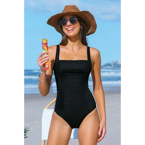 Maillot de bain une pièce gainant ventre plat + torse long