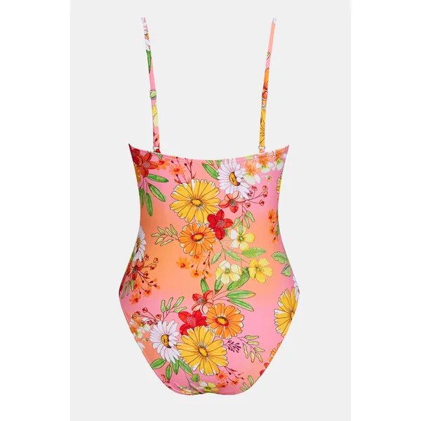 Maillot de bain une pièce imprimé style insulaire