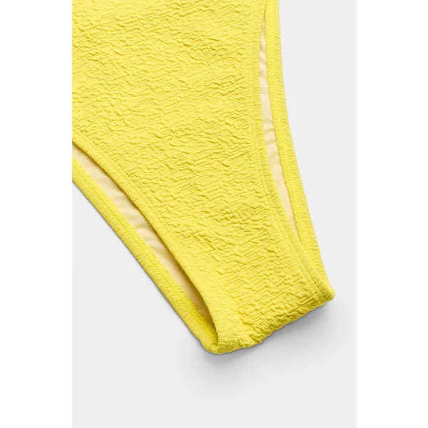 Maillot de bain une pièce jaune bas échancré