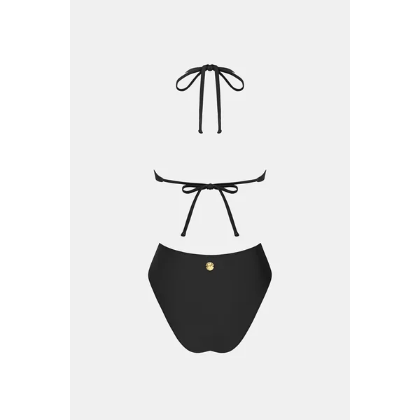 Maillot de bain une pièce noir échancré